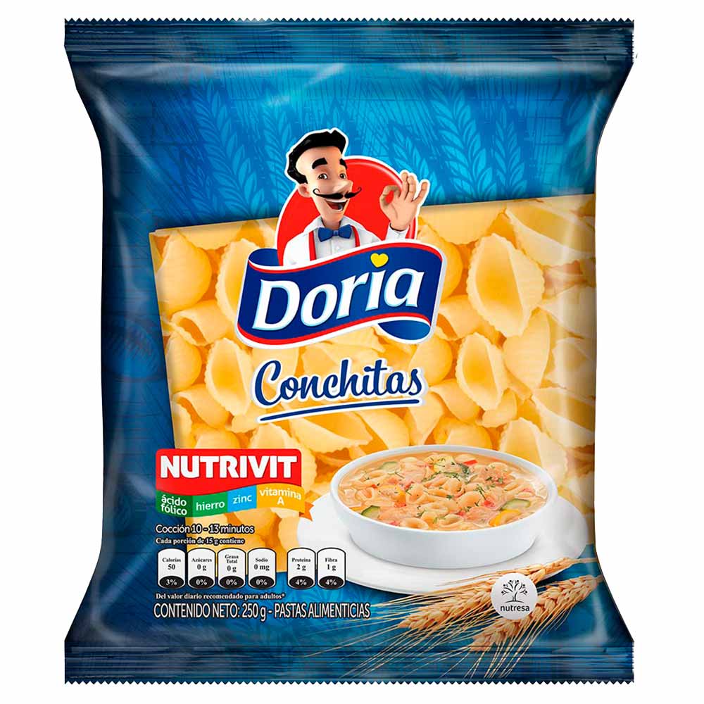 Pasta Doria 250g Conchitas